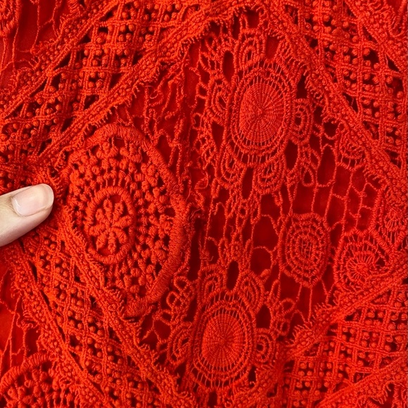 Tularosa Clayton Cayenne Crochet Pom Tunic Dress - Picture 4 of 4